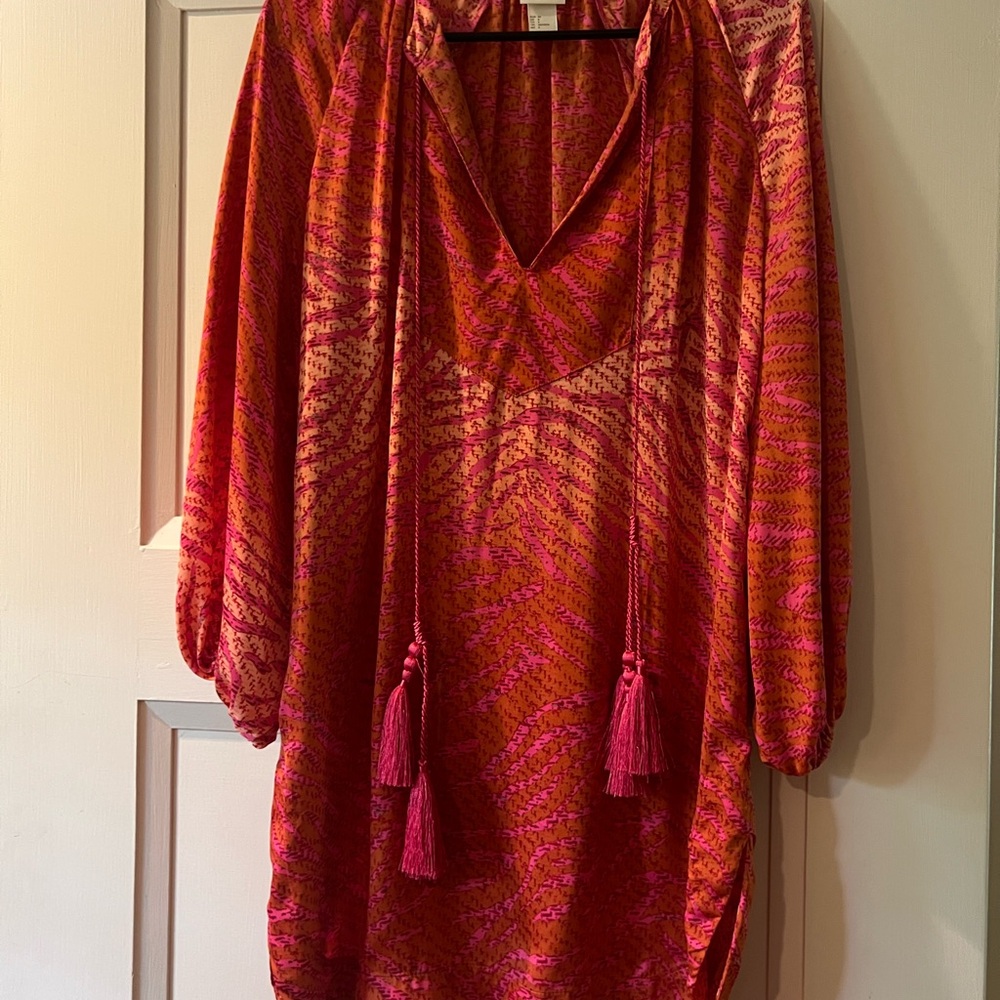 H&M Vibrant Pink and Orange Dress